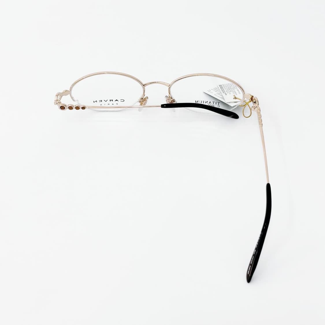 키지클럽 CARVEN 골드 링 스톤 반무테 데드스탁 빈티지안경 상품이미지4