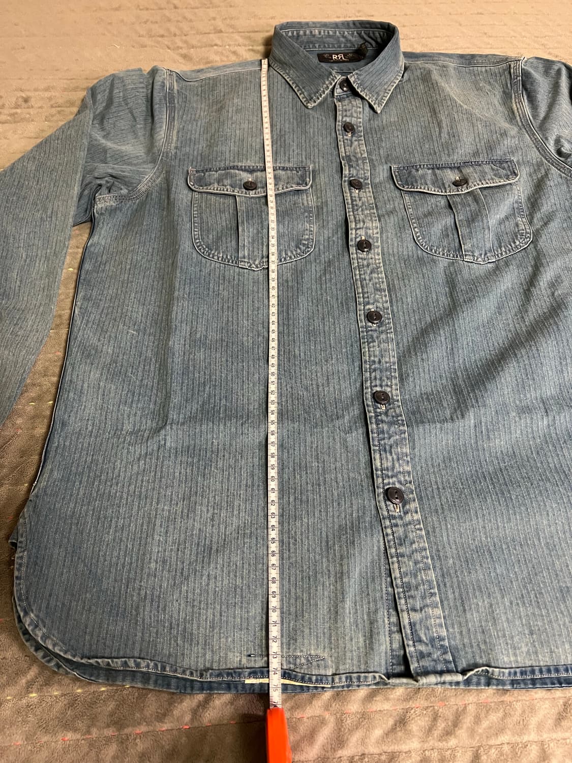 [L] RRL 인디고 헤링본 트윌 워크셔츠 상품이미지3