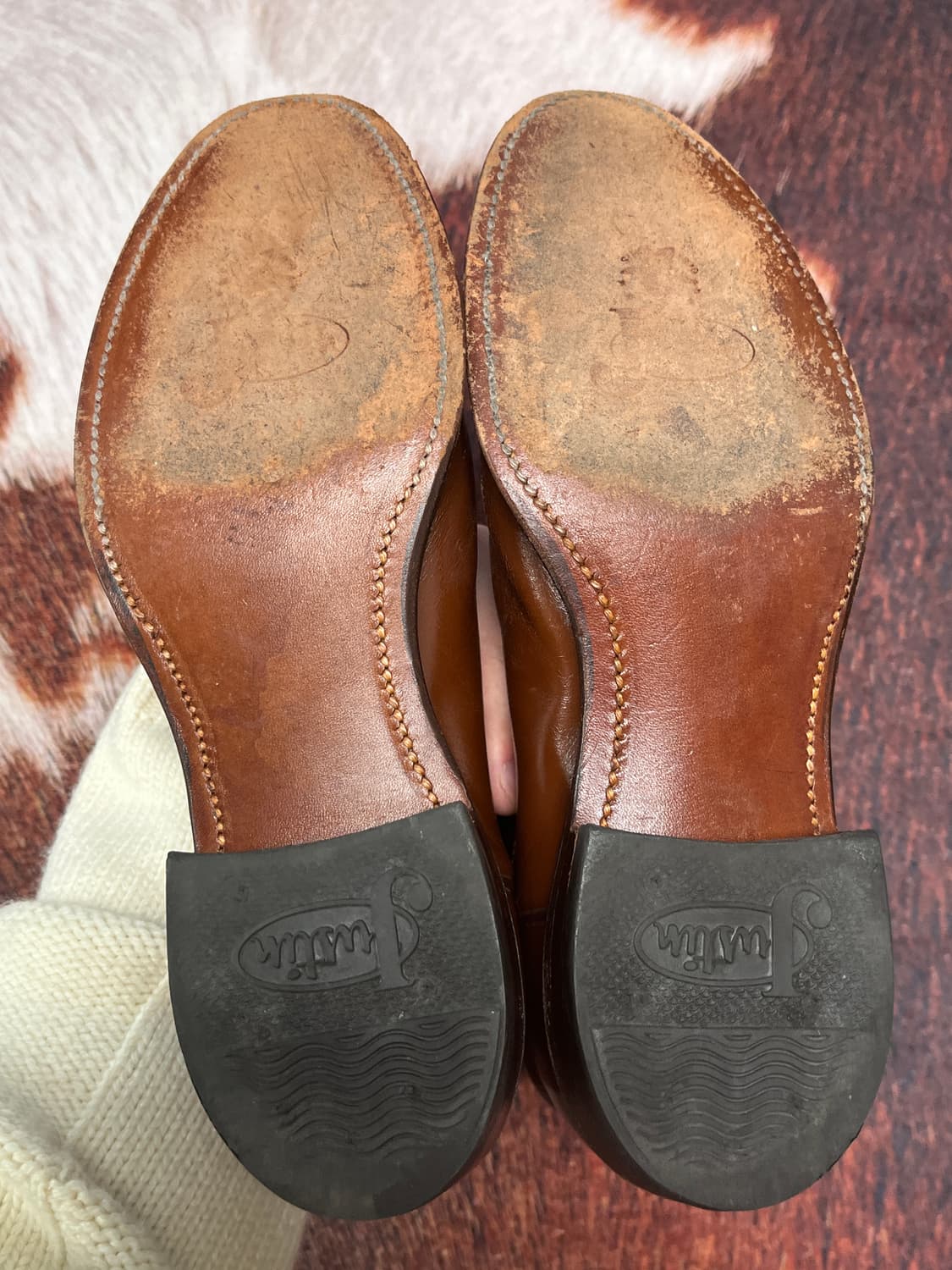 [250] 저스틴 Justin 브라운 웨스턴 페코스 부츠 상품이미지5