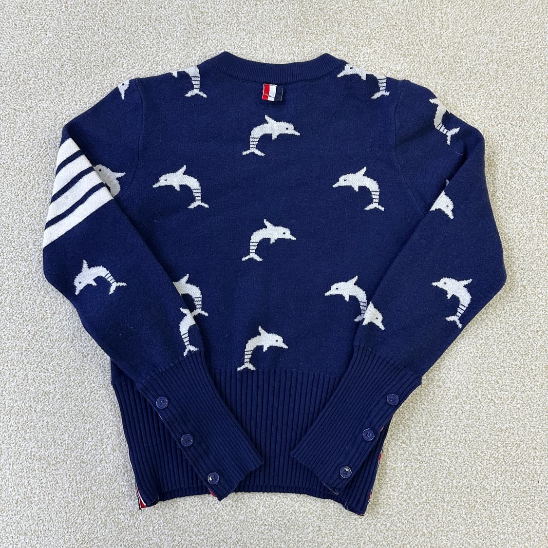 실측확인 고급 돌고래 자수 니트 0323D 상품이미지3