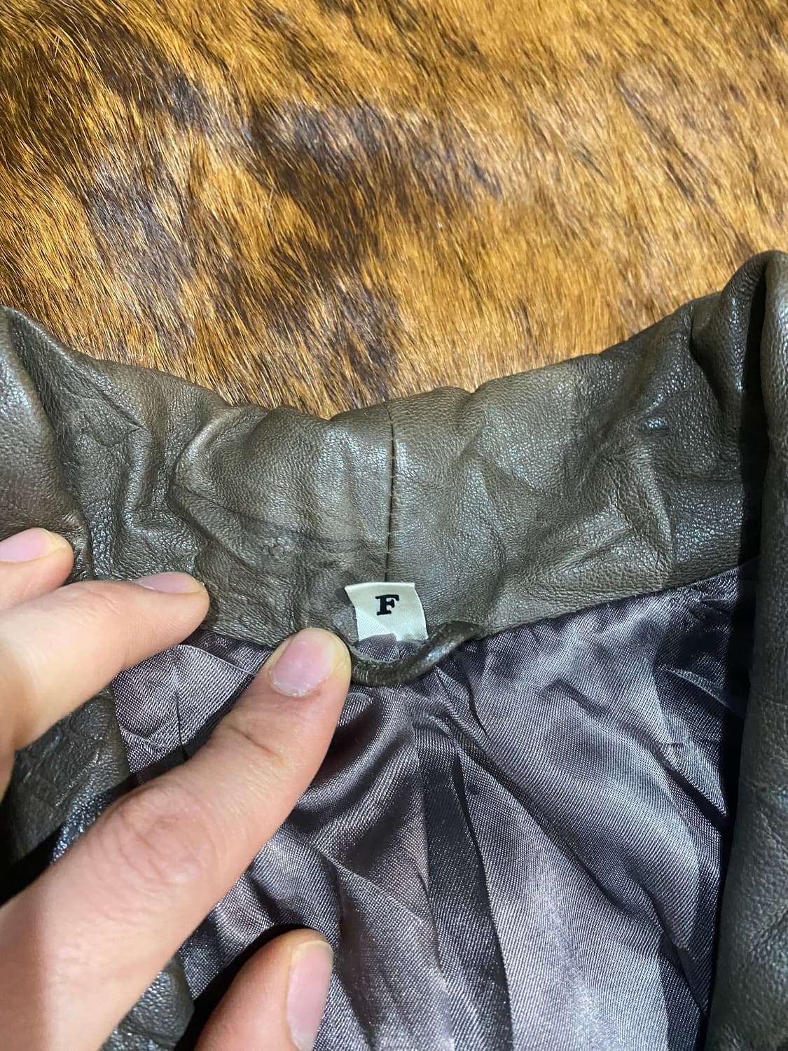 VTG leather double jacket 상품이미지5