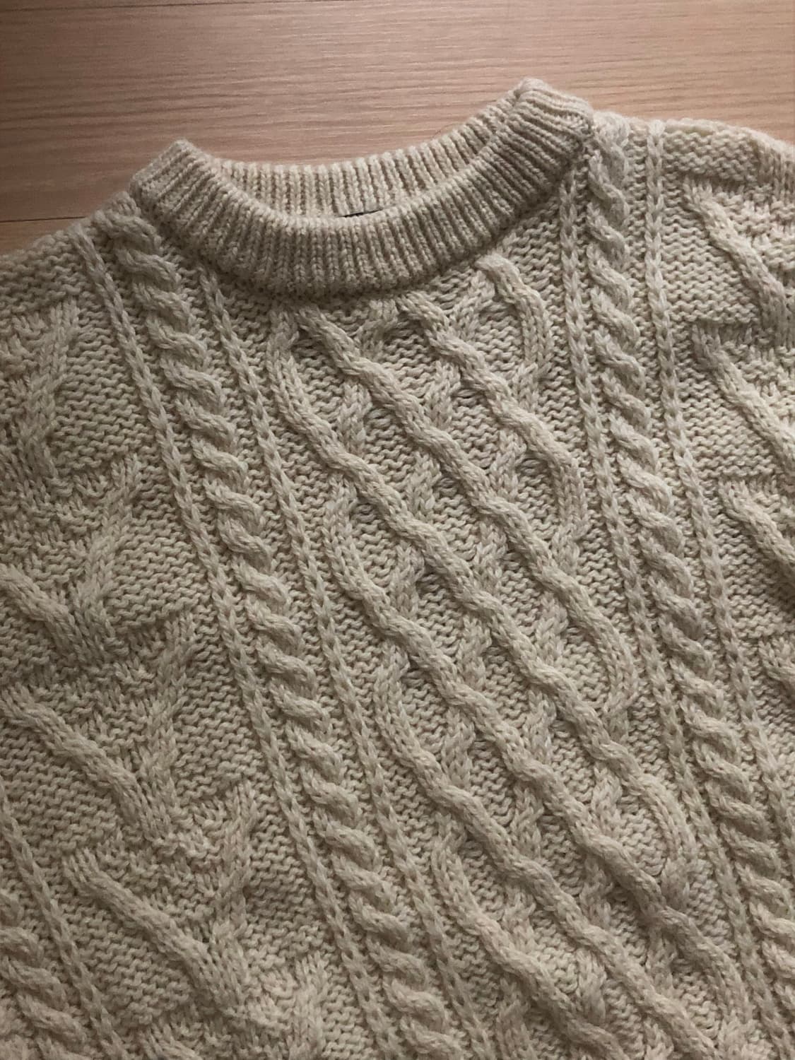 꽈배기 니트 크림 상품이미지3