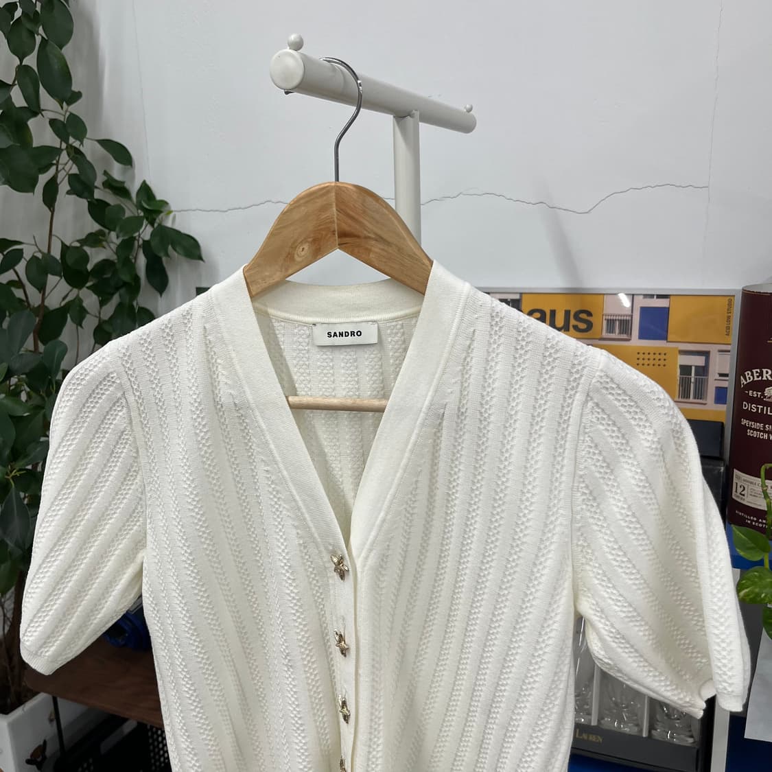 산드로 브이넥 반팔 가디건 2 상품이미지2