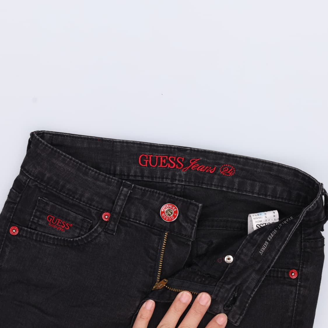 24 게스 여성 흑청 스키니진 0331H1 상품이미지4