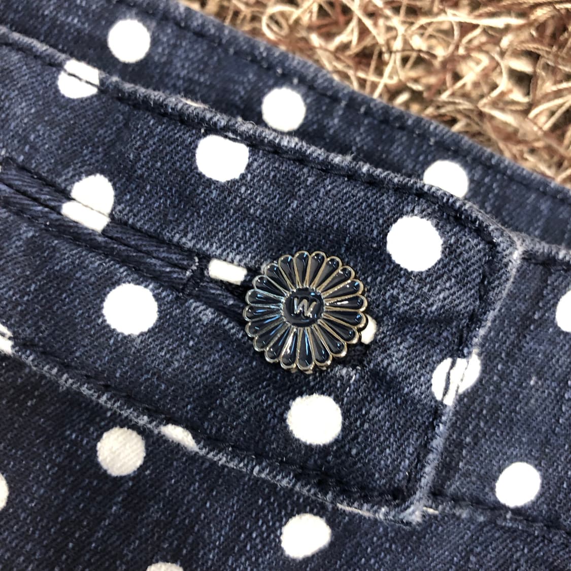 SJ와니 도트 데님 팬츠 상품이미지3