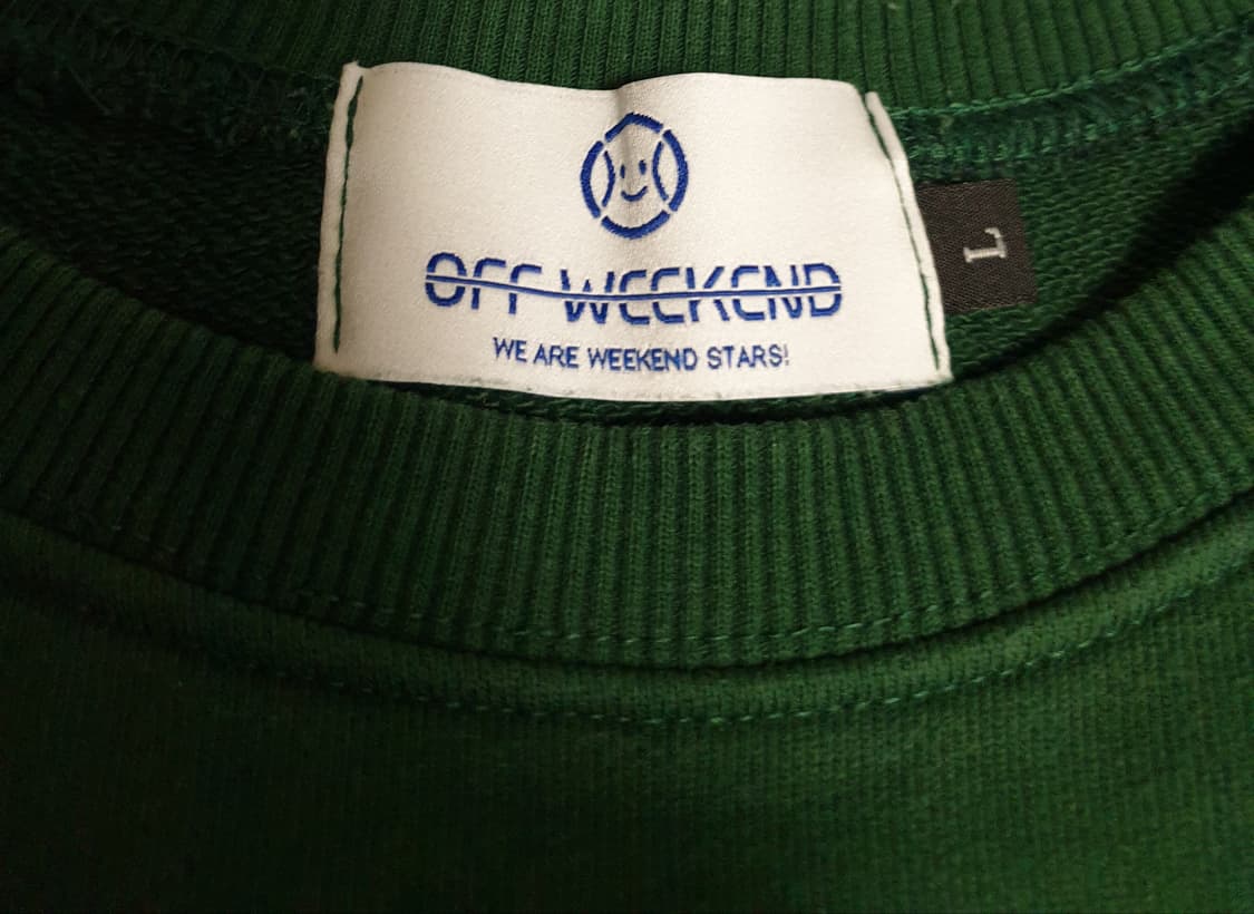 오프위켄드 테니스볼 포켓 맨투맨 그린 (L) 상품이미지3