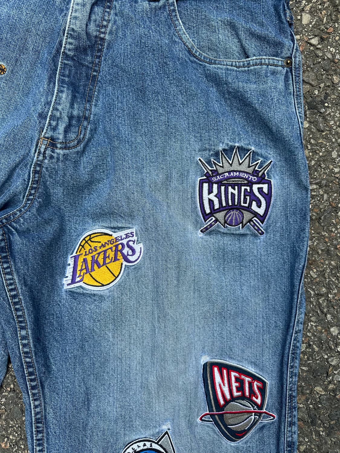 00s 빈티지 유엔케이 Nba 패치 데님 팬츠 상품이미지5