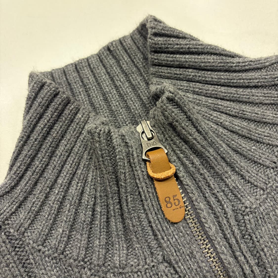 [M] 타미힐피거 케이블 니트 집업 그레이 B687 상품이미지4