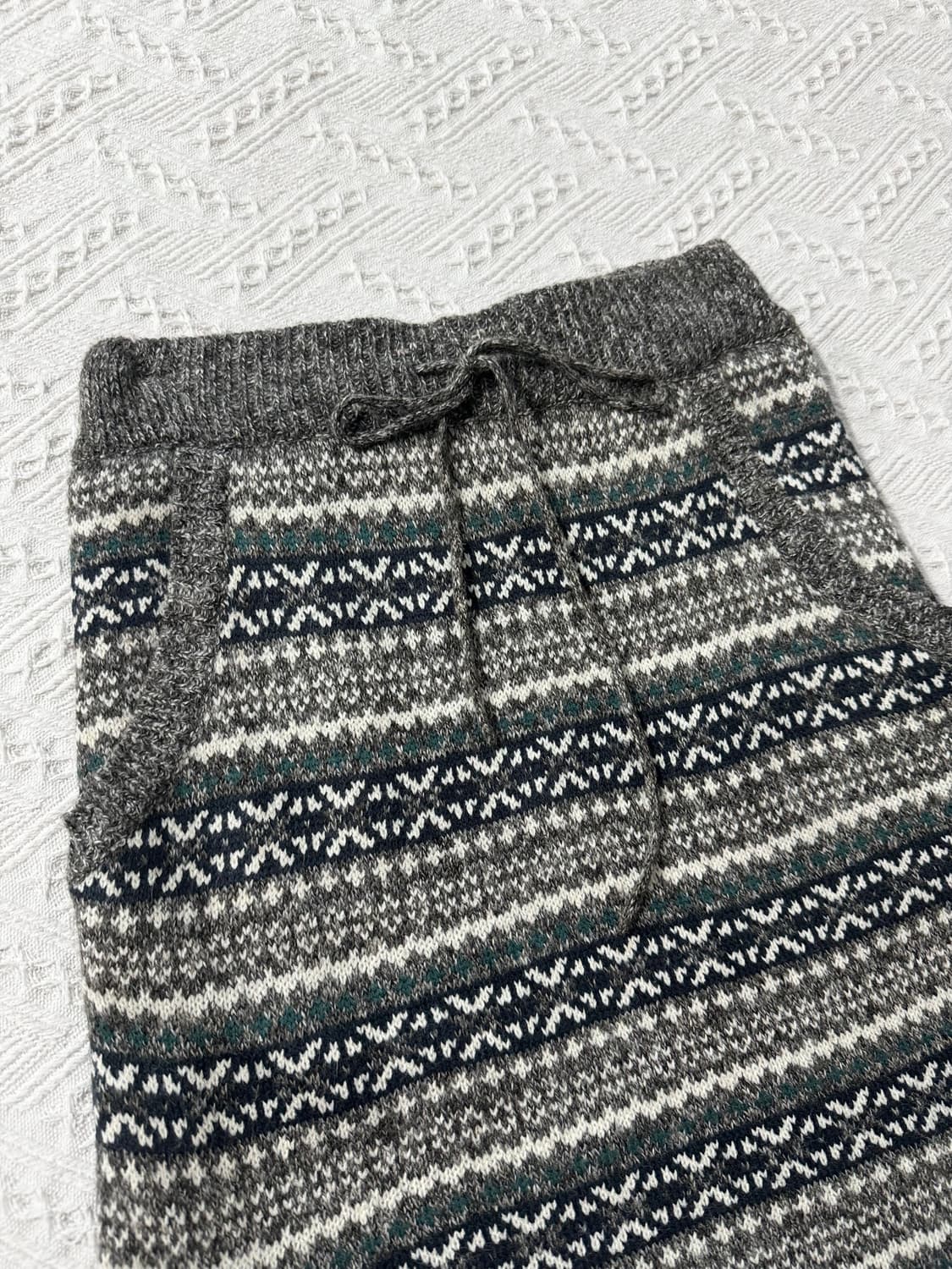 노르딕 패턴 니트 스커트 상품이미지8