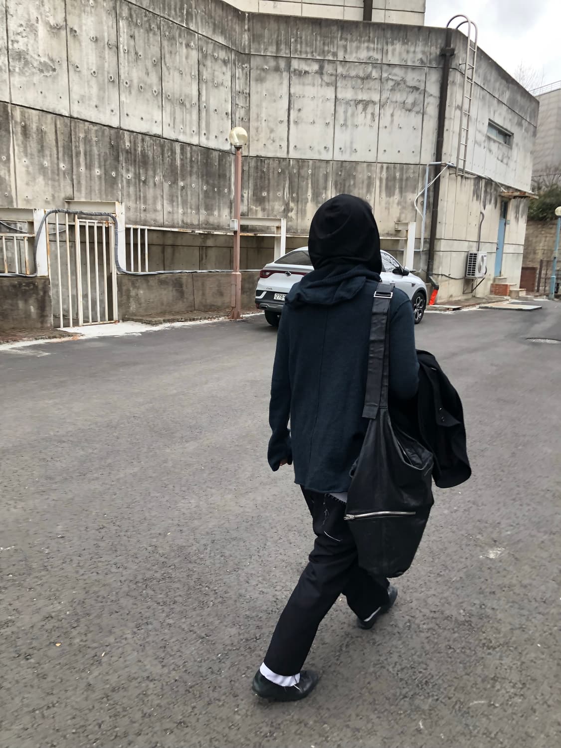 요지야마모토 후드 니트 코트 상품이미지2