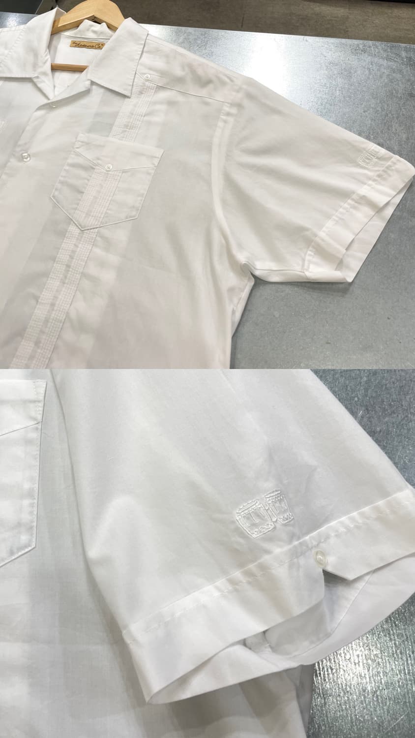 (XL) 빈티지 쿠바 구아야베라 셔츠 화이트  상품이미지8