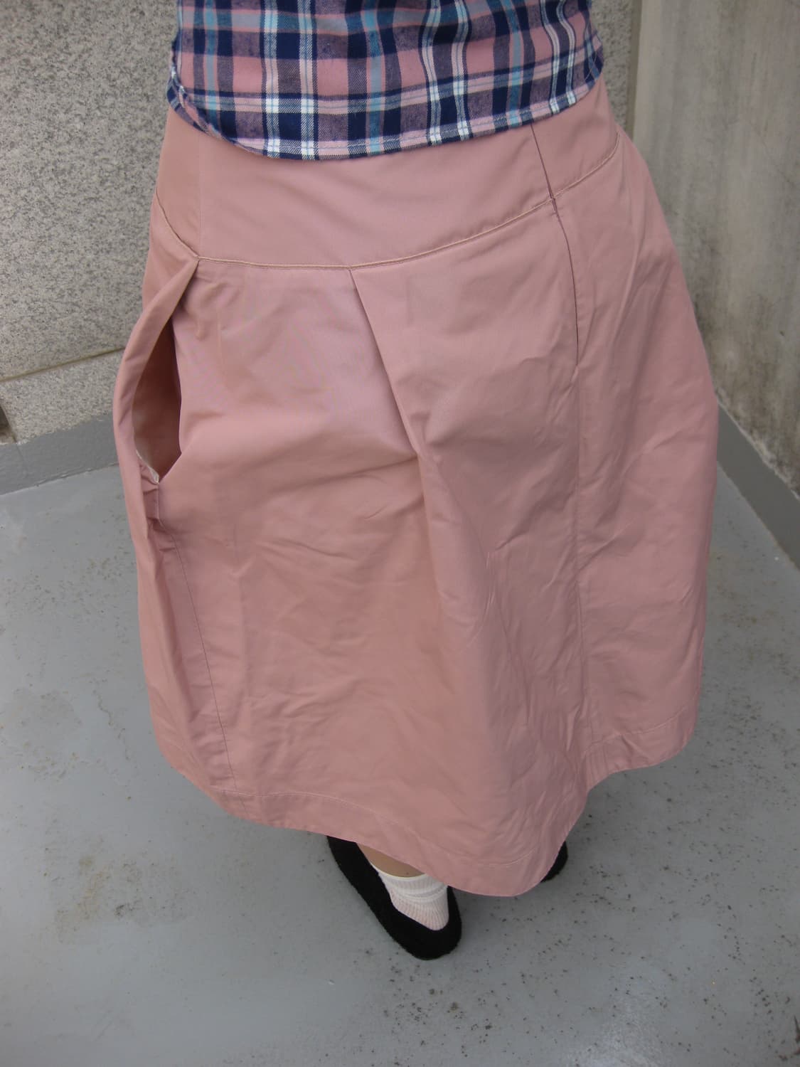 질샌더 네이비 미디 스커트  상품이미지6