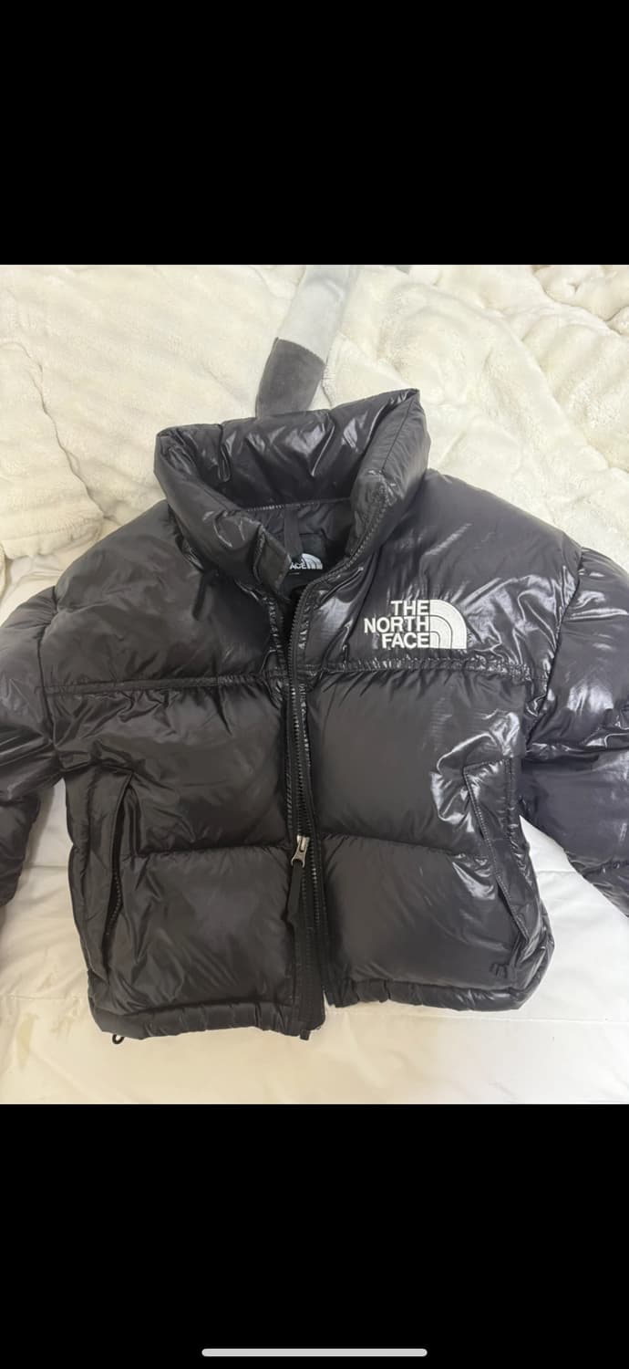 노스페이스 눕시 숏 자켓 패딩 크롭 s 블랙 상품이미지2