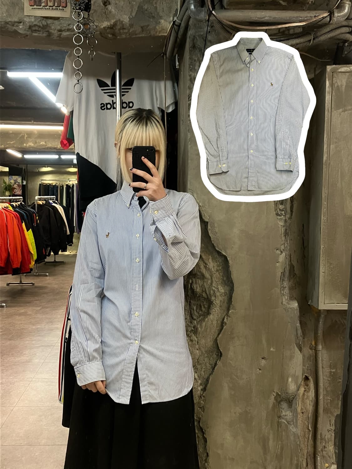 폴로 랄프로렌 스트라이프 셔츠 블루   #csz2002 상품이미지1