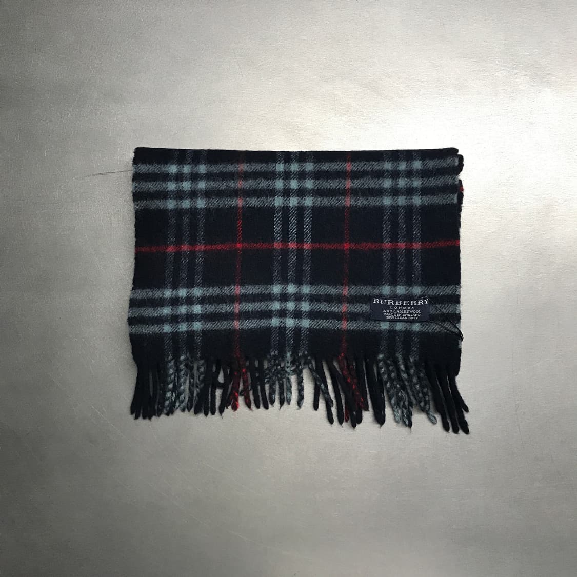 버버리 정품 램스울 머플러 네이비 상품이미지2
