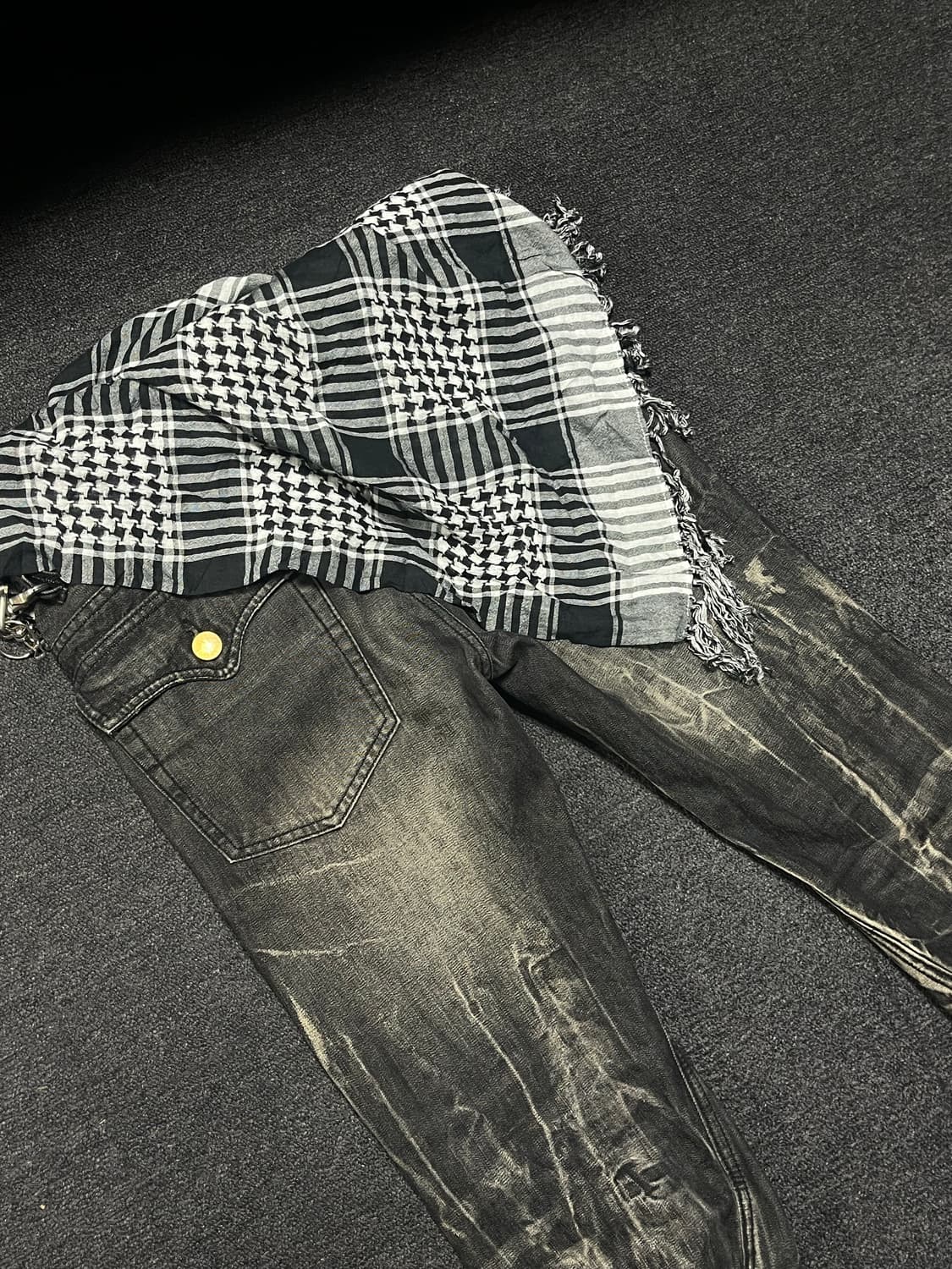 Punk check Grunge scarf 상품이미지1