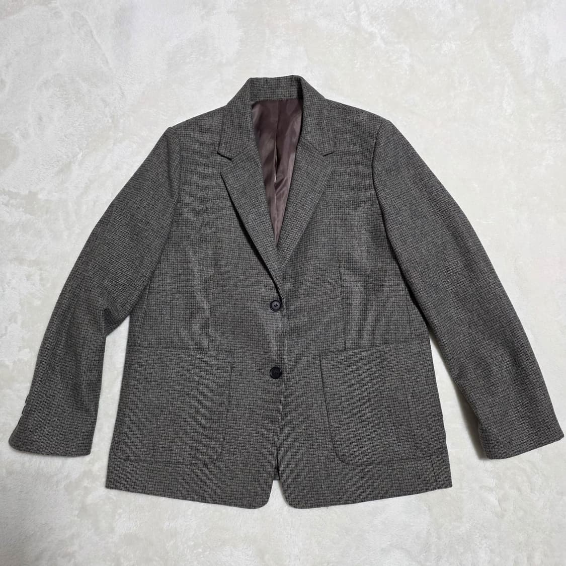 (95)여성 탑텐 울 블랜드 체크 자켓 상품이미지1