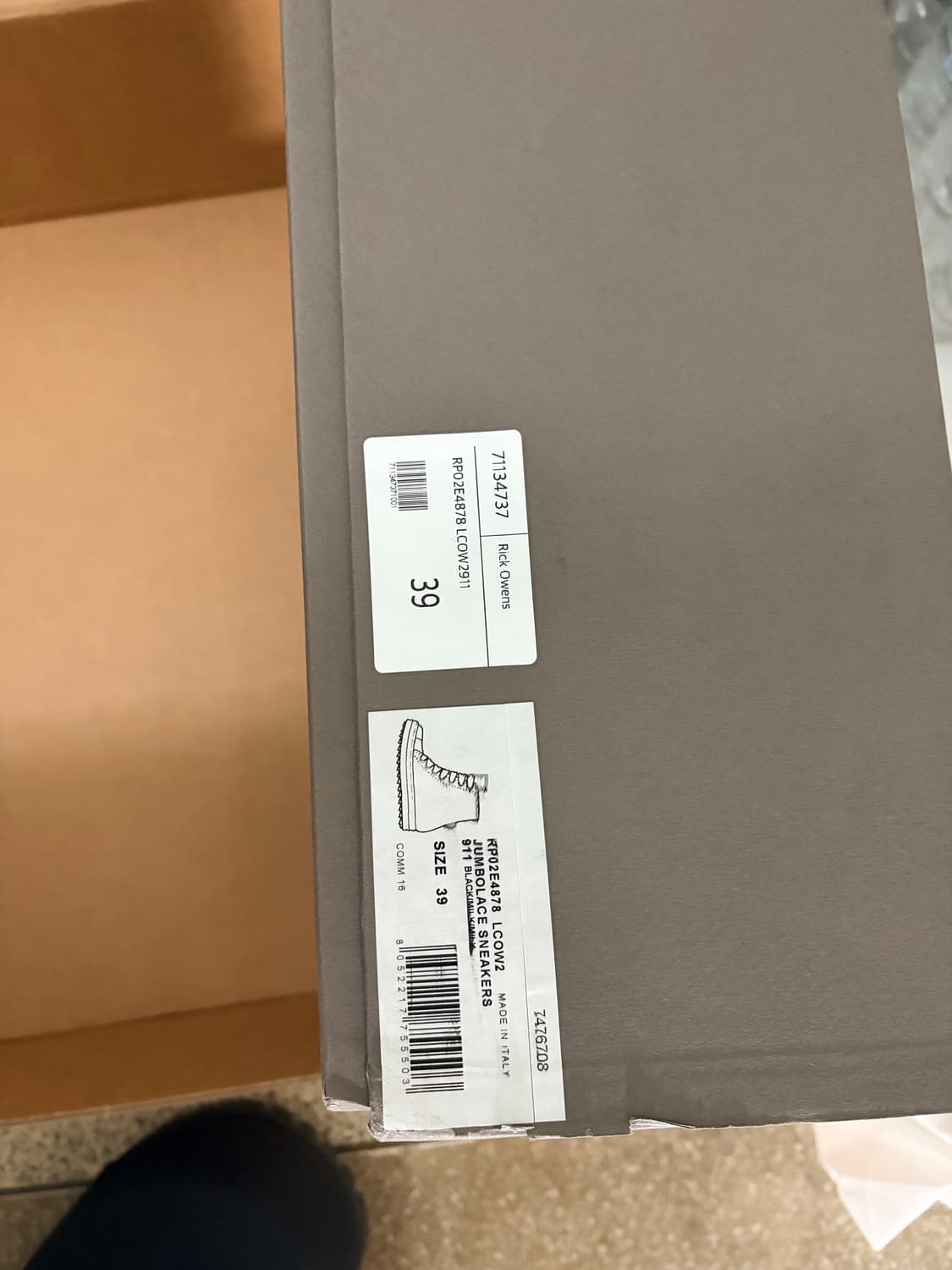 [39] rick owens 릭오웬스 점보레이스 하이탑 스니커즈 상품이미지7