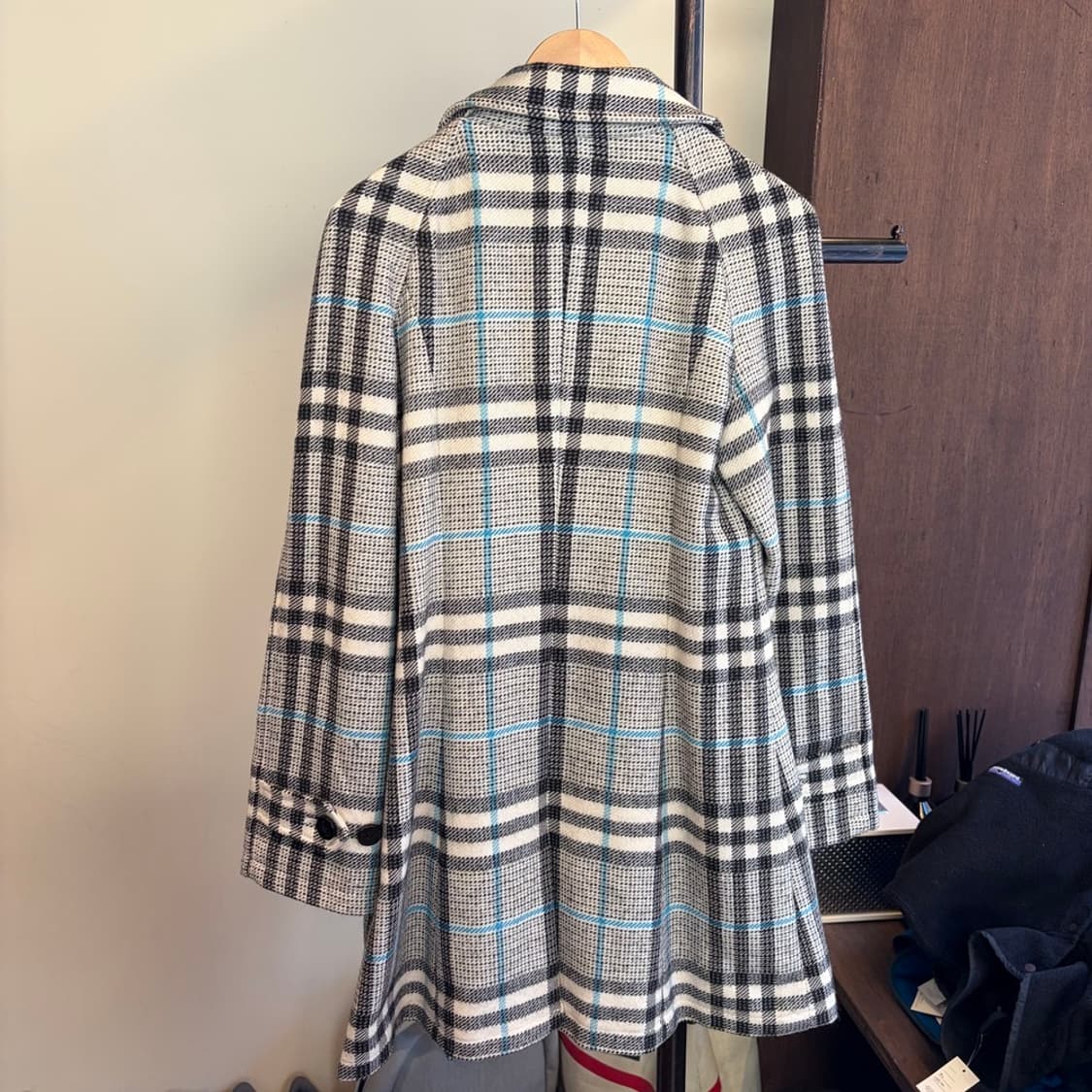 15937 - 버버리 체크 울 코트 (울 48%) 상품이미지7