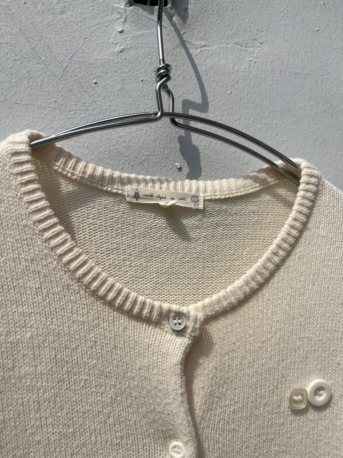 Vintage 아이보리 단추 가디건  상품이미지4