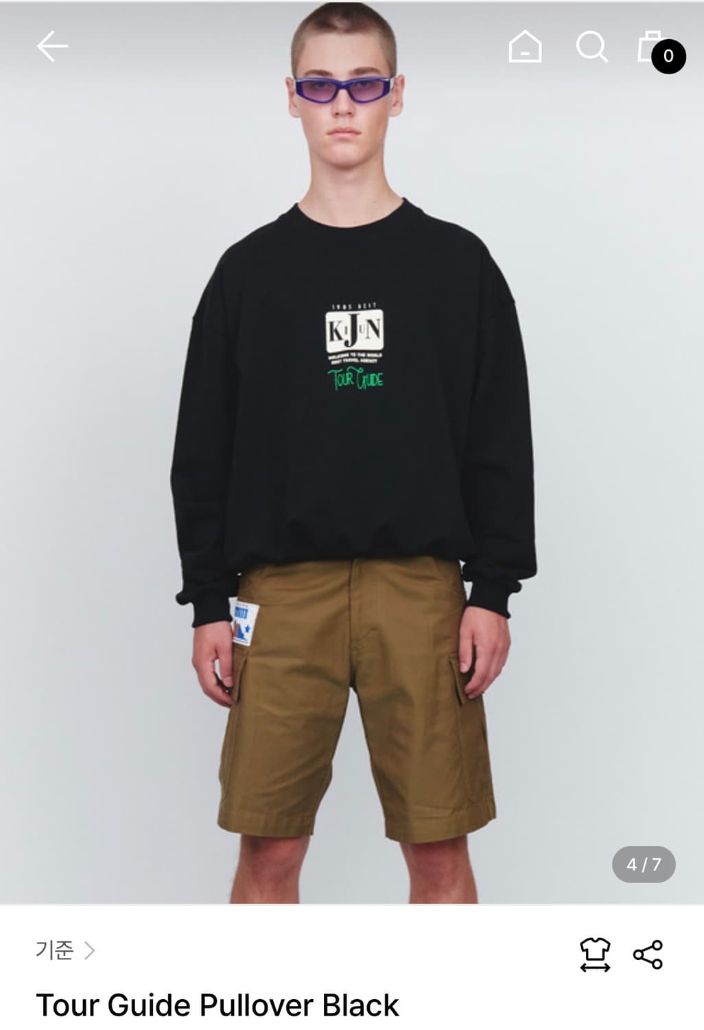 기준 맨투맨 Tour Guide Pullover - Black 상품이미지1