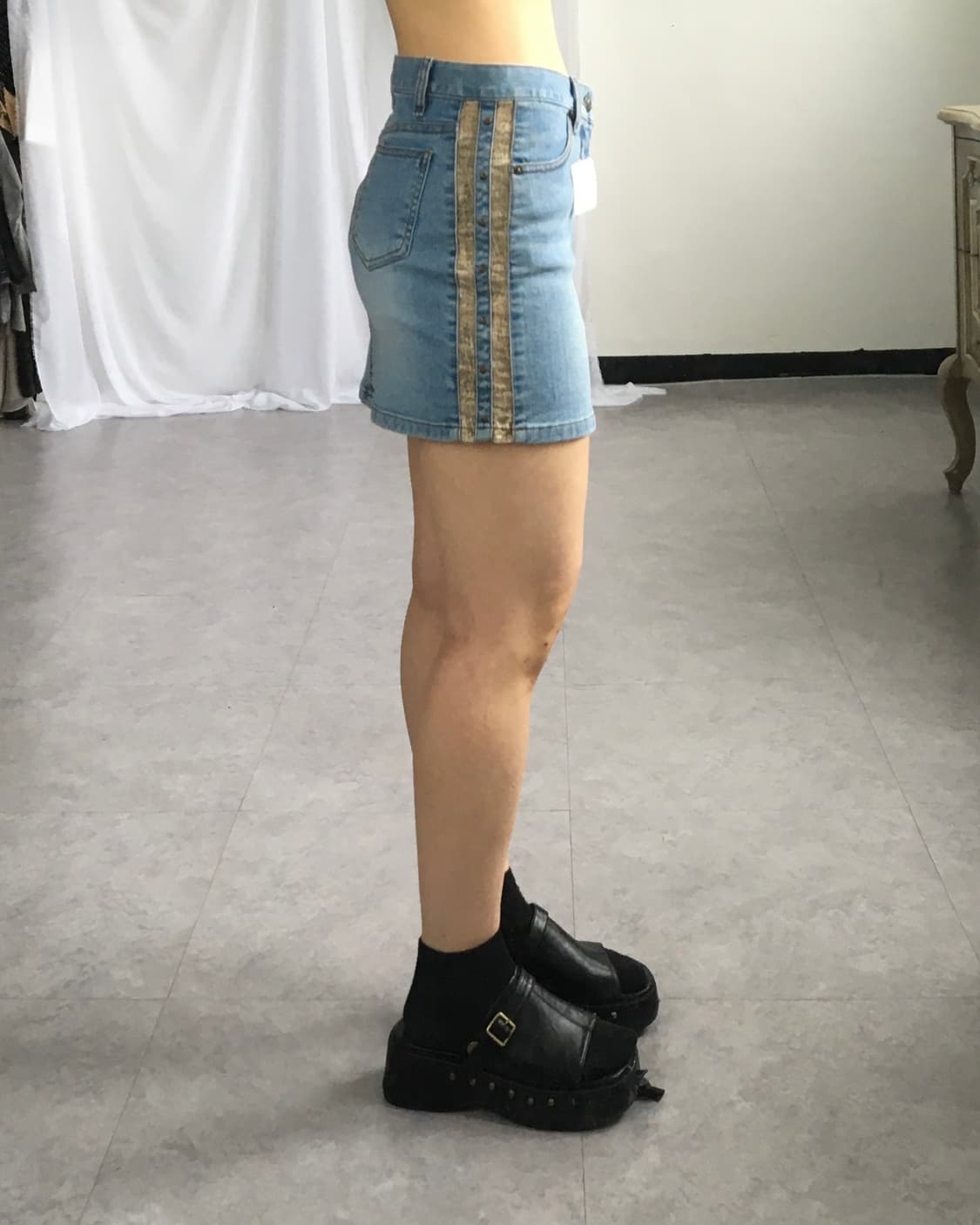 Side line point mini skirt 상품이미지4