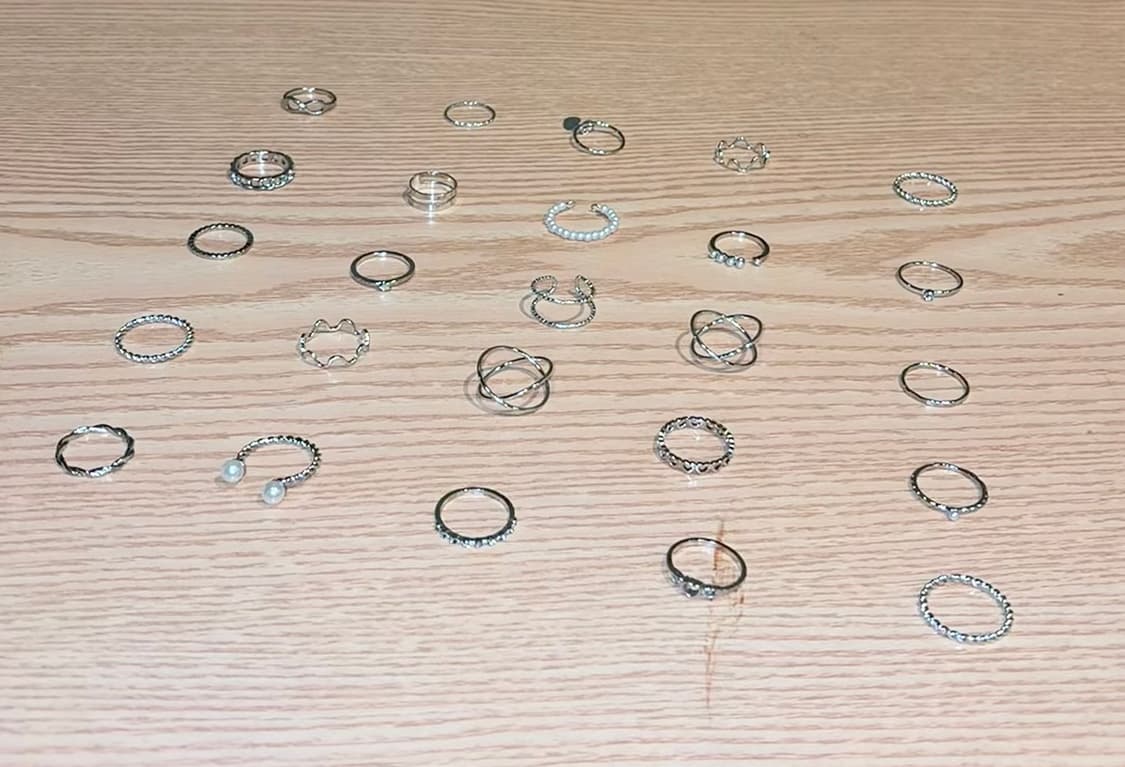 은 도금 반지 빈티지링 레이어드링  상품이미지1