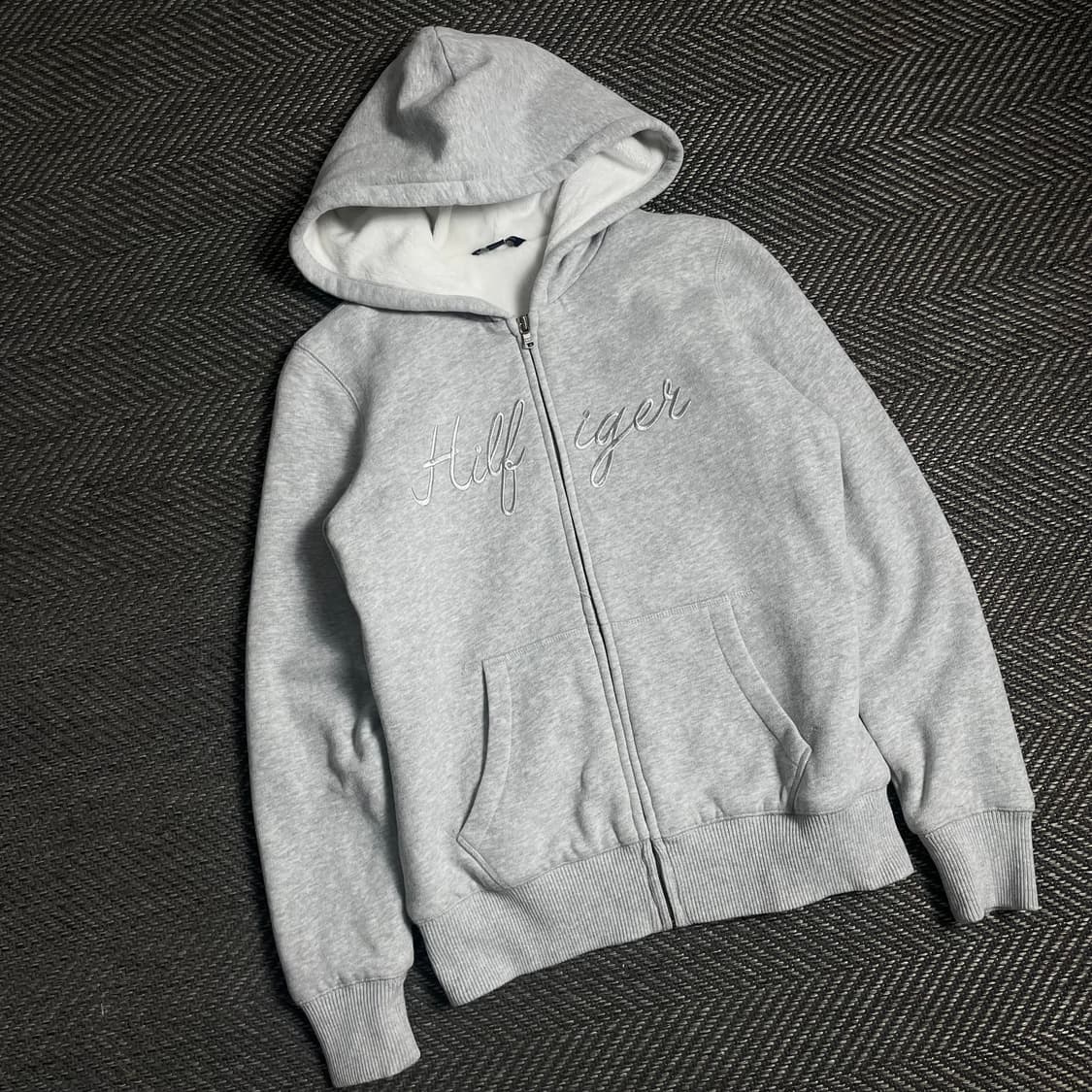 타미힐피거 자수로고 융 내피 후드집업 그레이 y 4826 상품이미지1