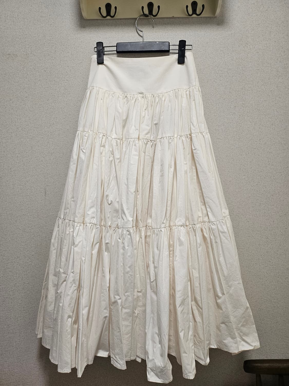 더티스 크림 코튼 롱 스커트 s사이즈 상품이미지5