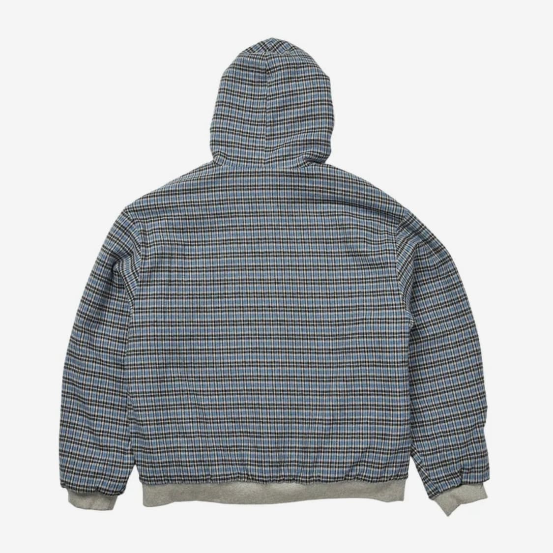 ERTR 리버시블 후드집업 체크블루 M 상품이미지4