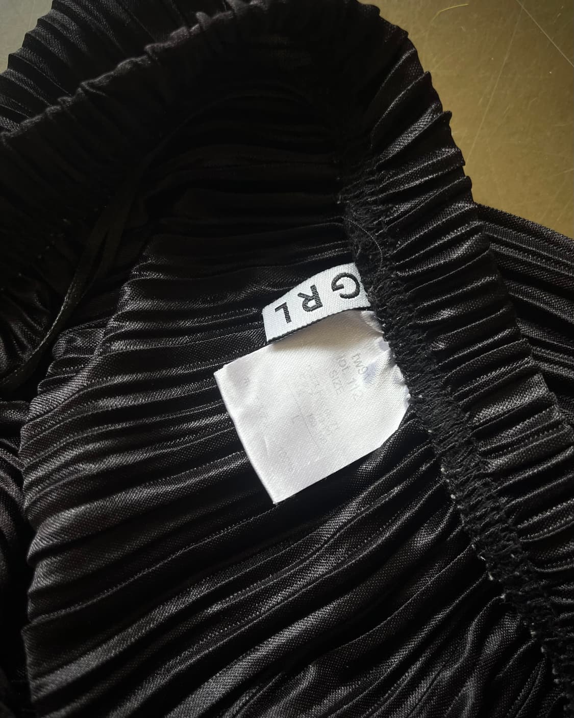 GRL グレイル Wide Pleats Black Trouser 상품이미지6