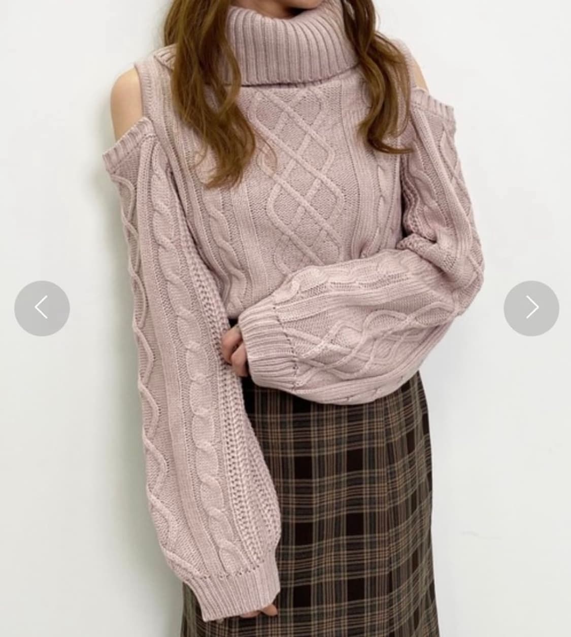 잉그니 터틀넥 오프숄더 니트  상품이미지2