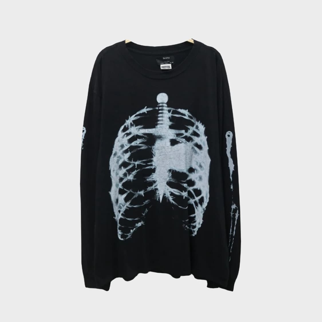 버쉬카 X POSTY CO 본 프린팅 고스로리 티셔츠 62375 상품이미지1