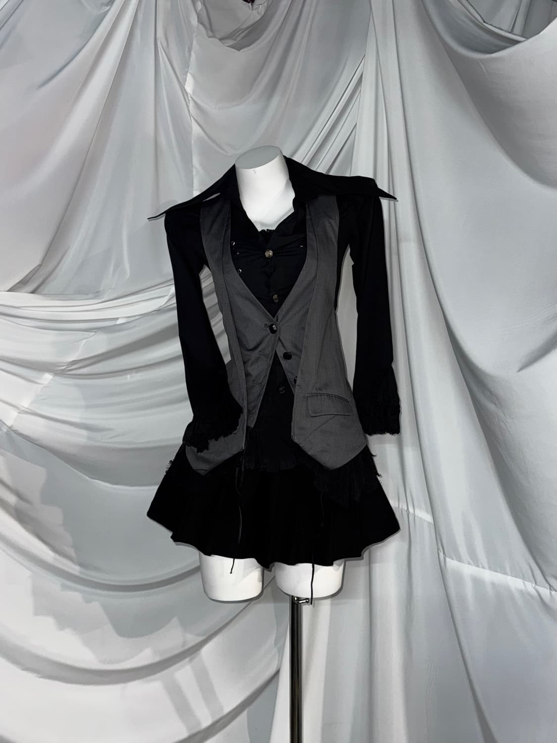 딤모아르 미사깔 나폴레옹 레더 펑크 프레피 코디세트 상품이미지6