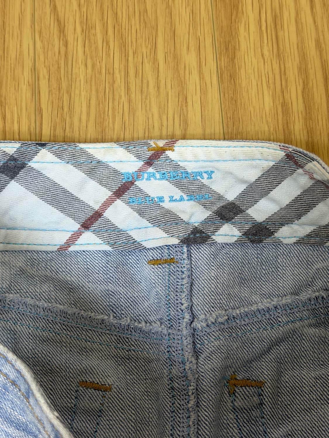 빈티지 버버리 데님 미니 스커트 상품이미지3