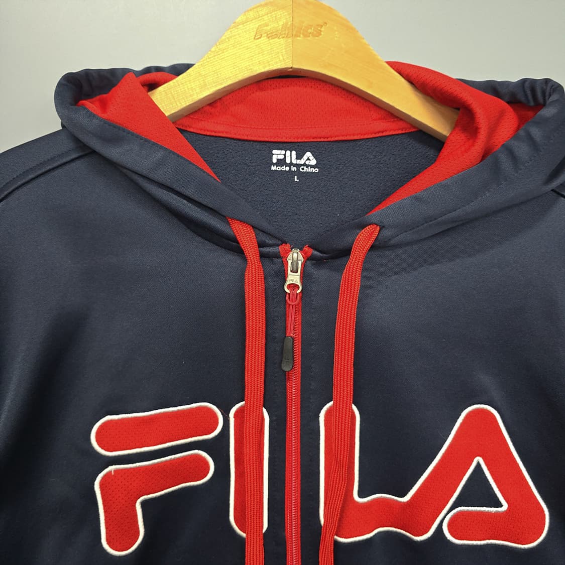 휠라(FILA) 빅로고 배색 후드집업 자켓 L 상품이미지3