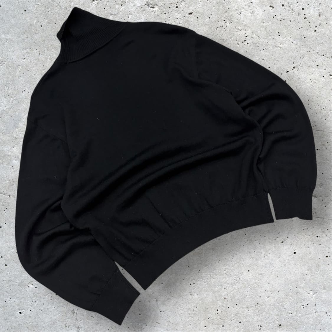 [100] 입생로랑 뿌르옴므 YSL 블랙 울 터틀넥 니트 스웨터 C347 상품이미지2