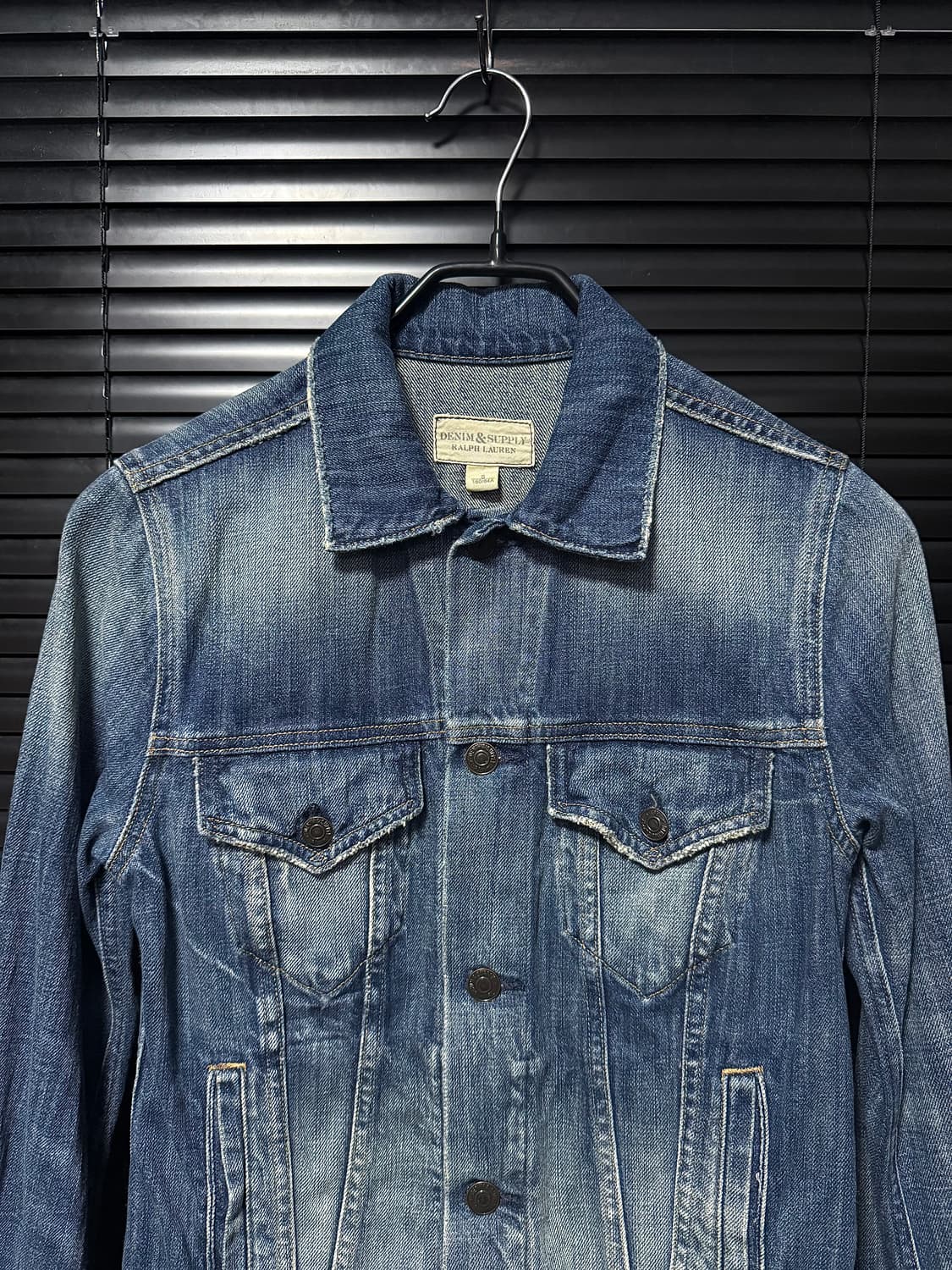 데님앤서플라이 폴로 랄프로렌 워싱 데님 청자켓 트러커 S 90 워크 자켓 상품이미지4