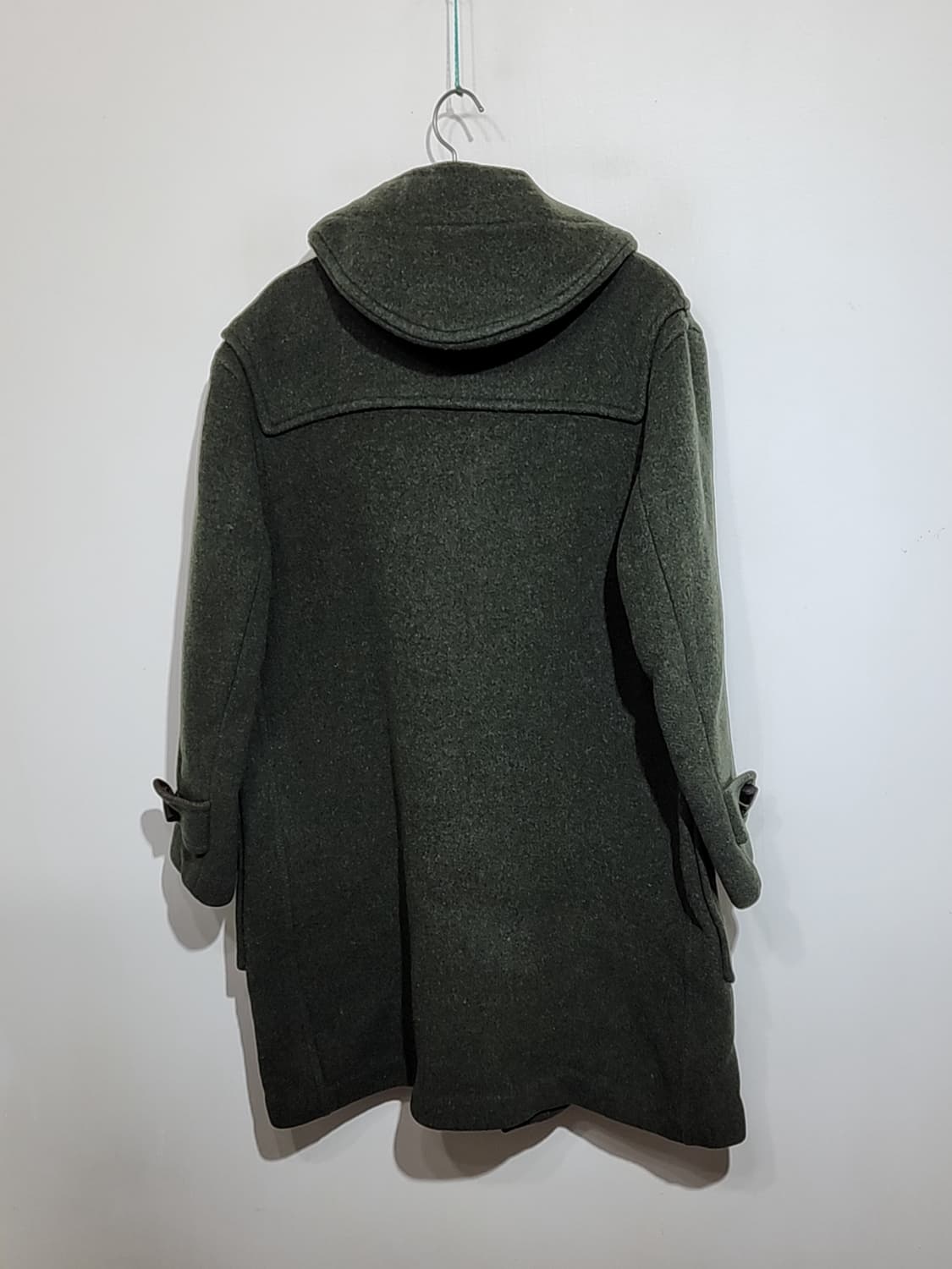 (L) 버버리 떡볶이코트 카키 모직 더플코트 후드코트  상품이미지7