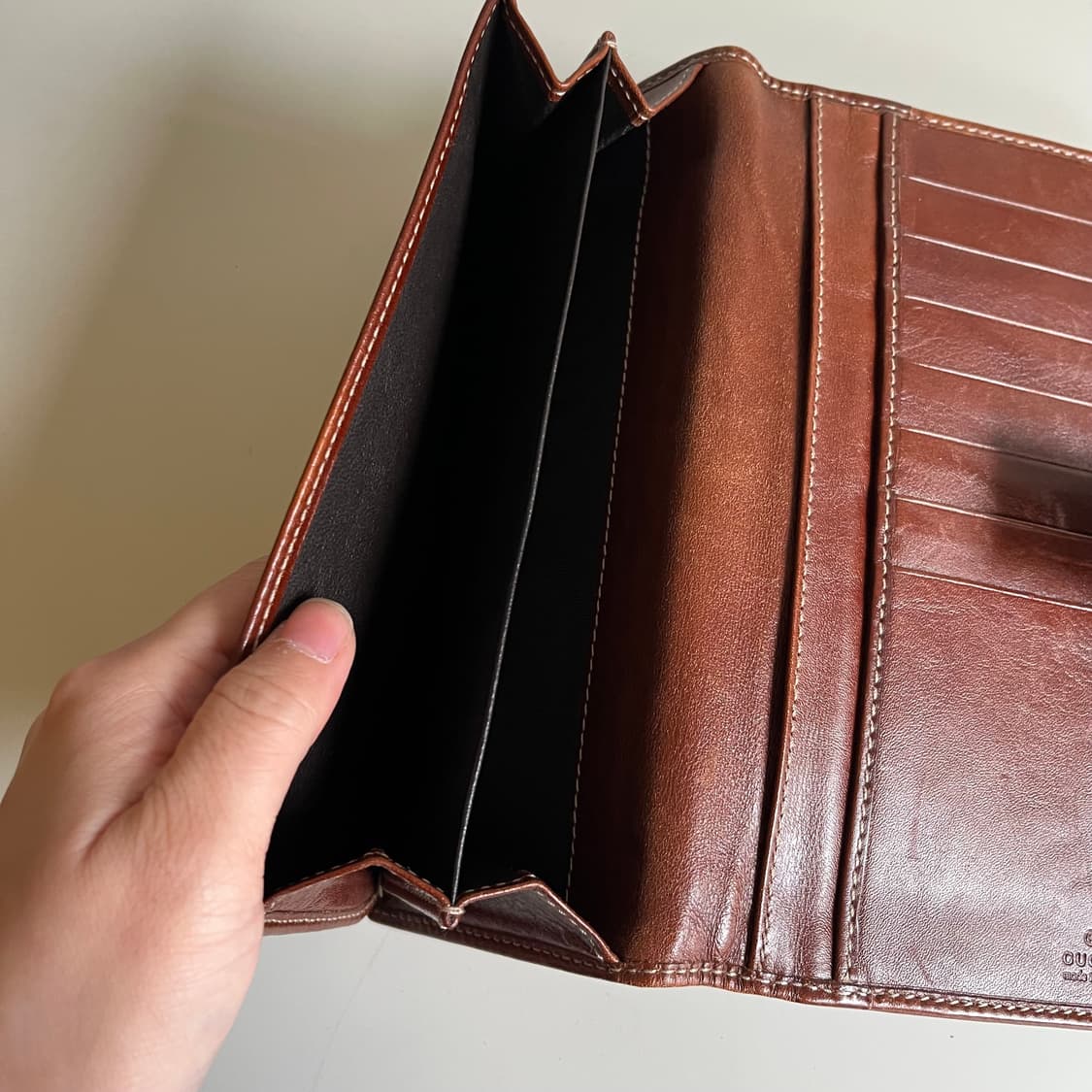 90s 구찌 뱀부 홀더 레더 장지갑 상품이미지7