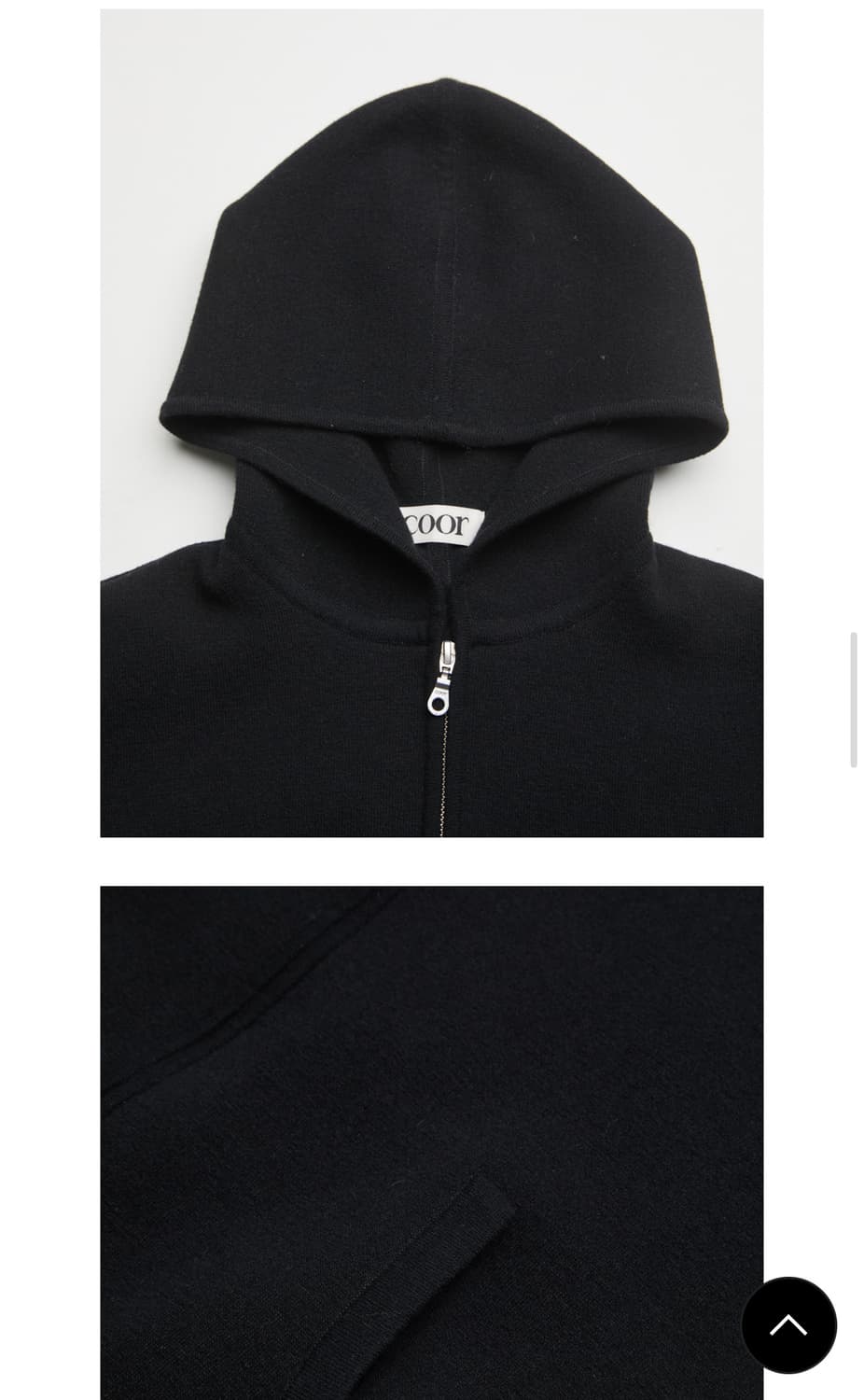 쿠어 더블 페이스 울 후드 집업 XL 상품이미지6