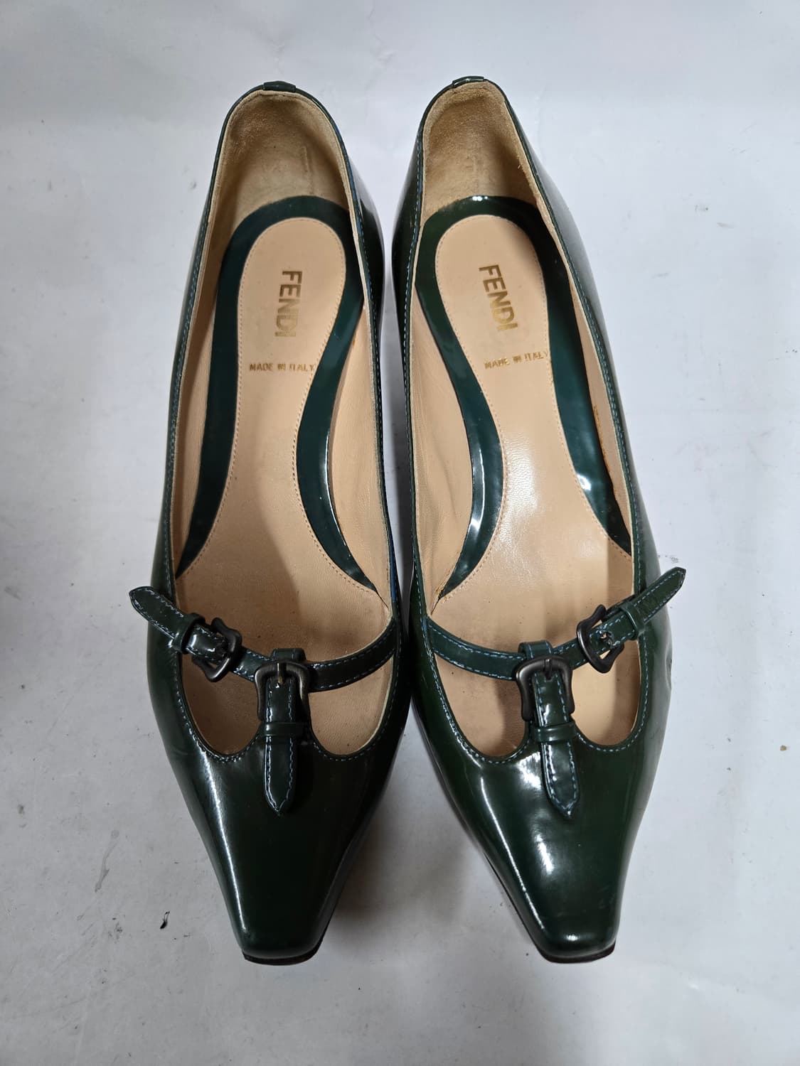 펜디 그린 페이던트 메리제인 펌프스36 1/2 235mm 상품이미지2