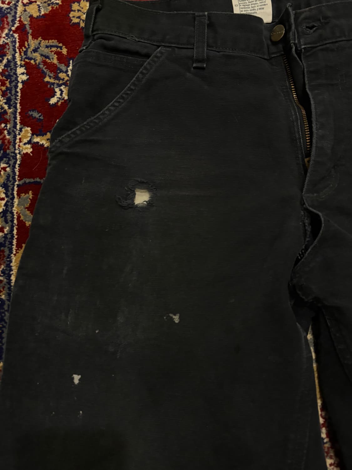 [B11] 빈티지 칼하트 싱글니 카펜터 블랙 덩가리핏 32x32 상품이미지6