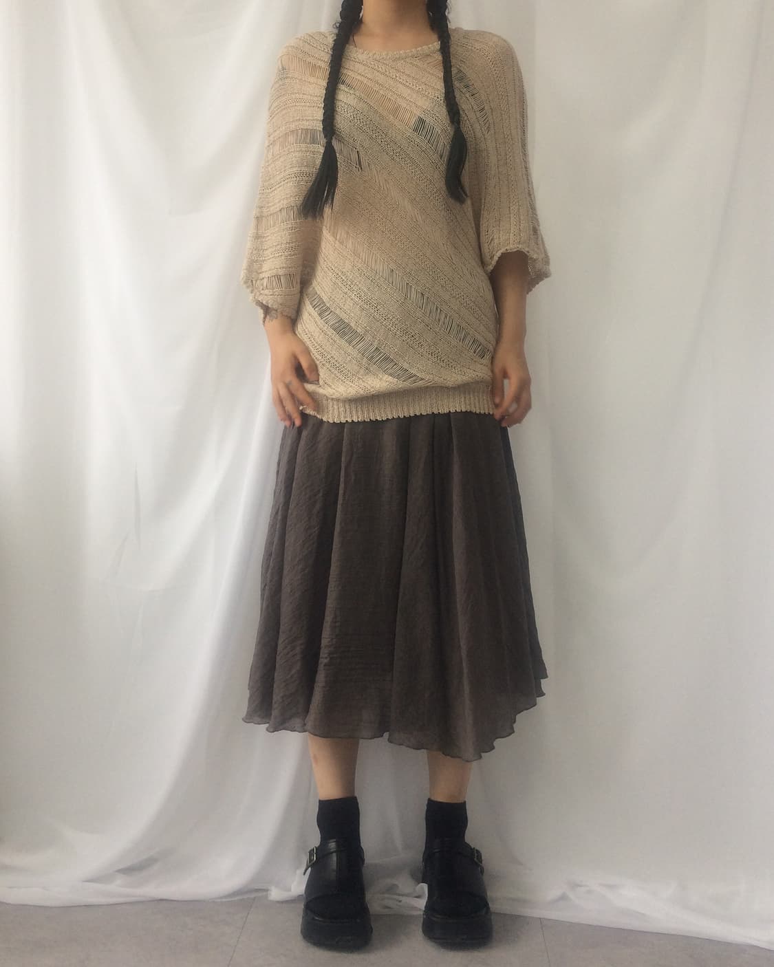 Unbalanced net knit 상품이미지6