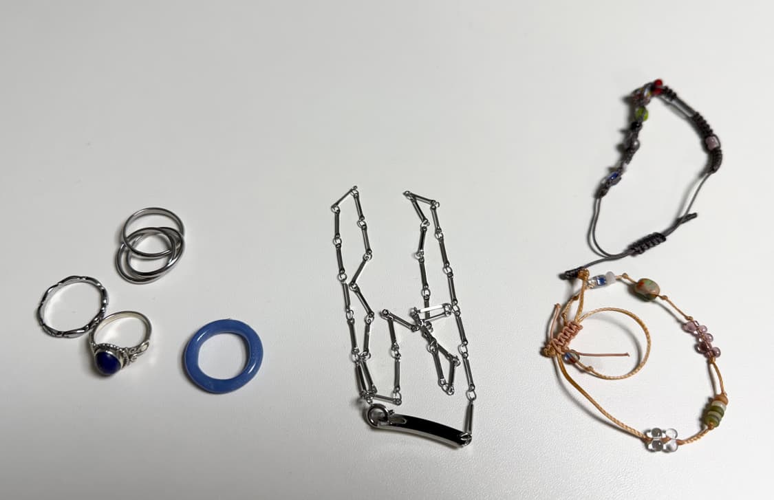 반지 4개 + 목걸이 1개 + 팔찌 2개 합 4만원 상품이미지1