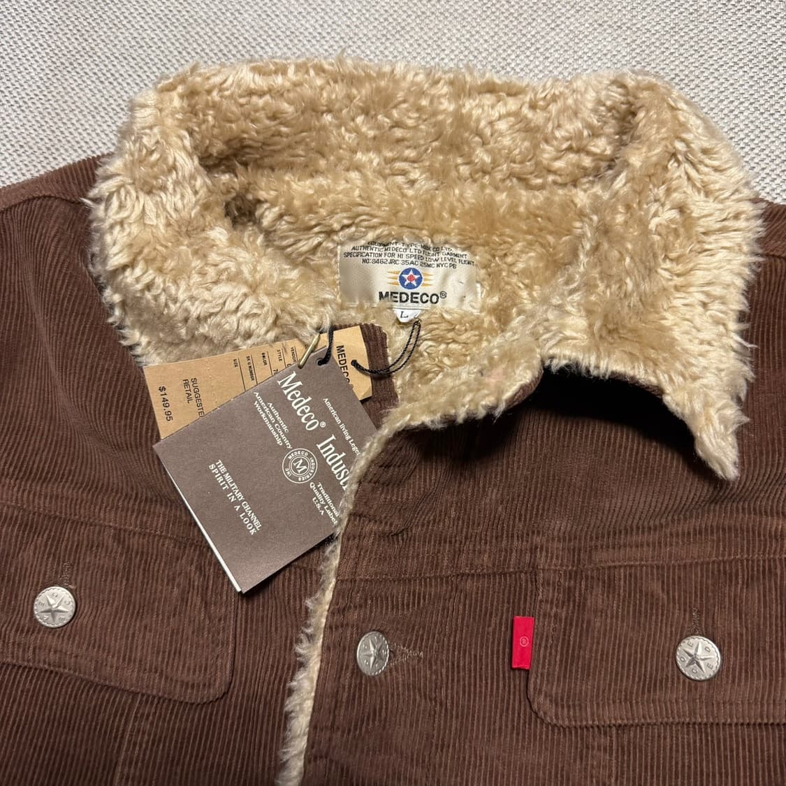 MEDECO(메데코) 코듀로이 털자켓 브라운 상품이미지2