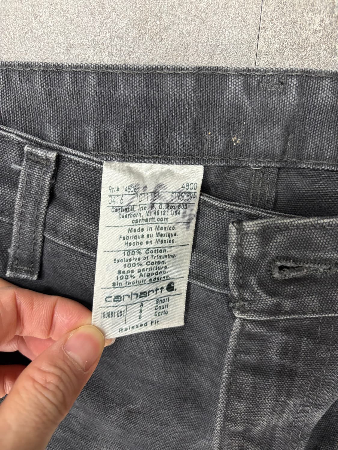 10s 칼하트 더블니 blk 블랙 워크팬츠 상품이미지5