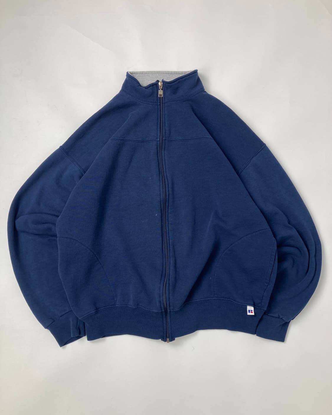 90s Russell Zip Up Sweatshirt (navy) 상품이미지1