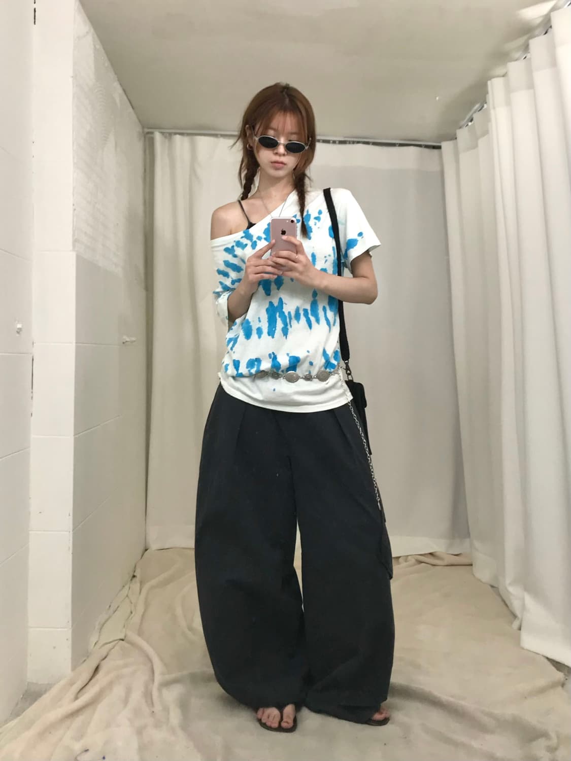 🫐 빈티지 블루 타이다이 데일리 보헤미안 힙 코디 세트 상품이미지2