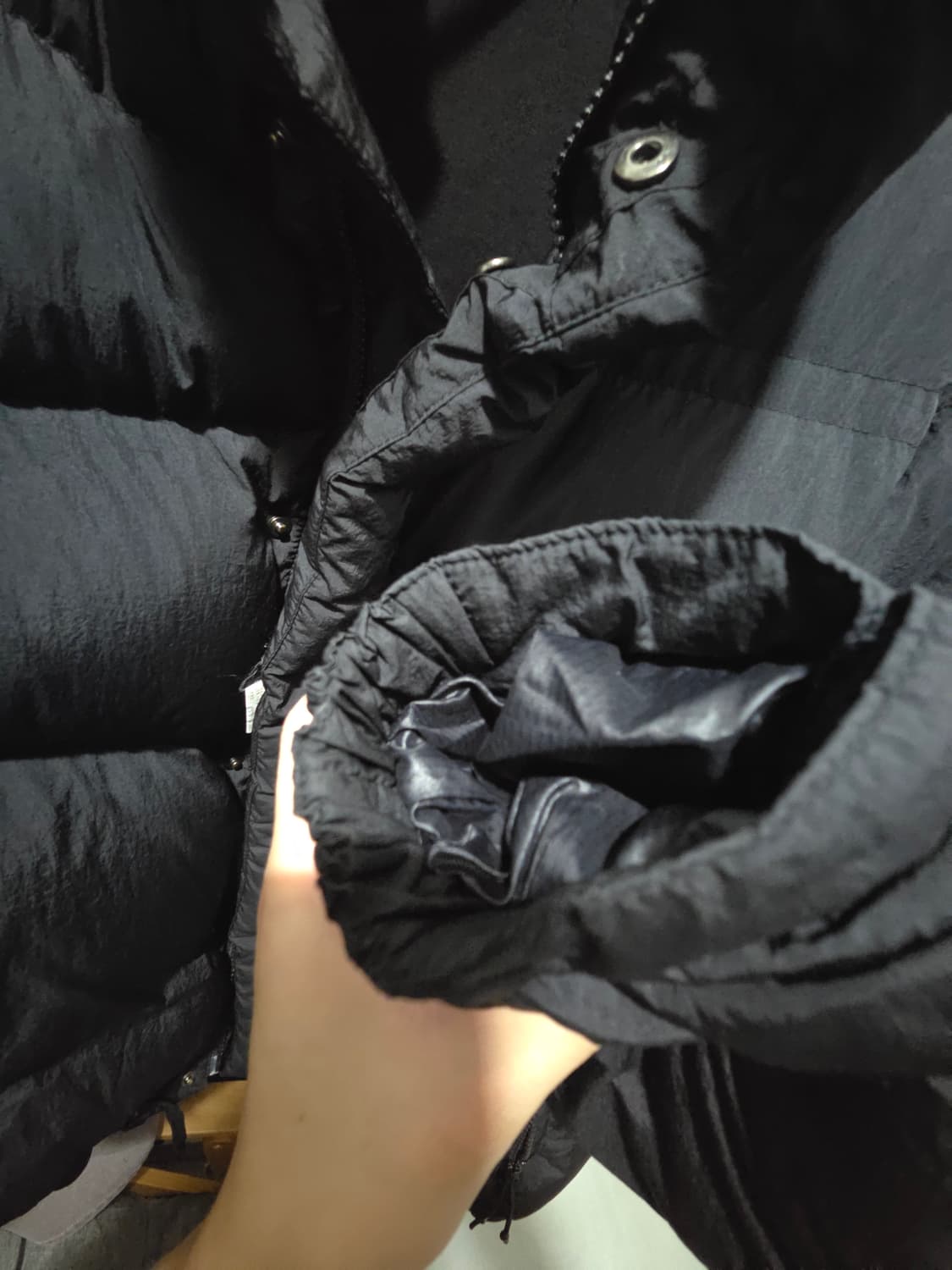 (m)언어펙티드 레이어드패딩 블랙  상품이미지3